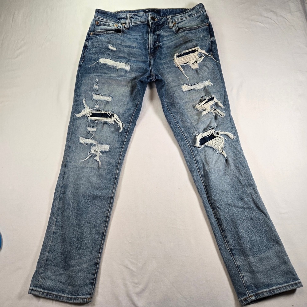 Aeropostale Athletic Slim Distressed Ripped‎ Jeans Mens Size 32x30